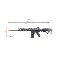 Golden Eagle AR LMG Airsoft Light Machine Gun (Color: Black)