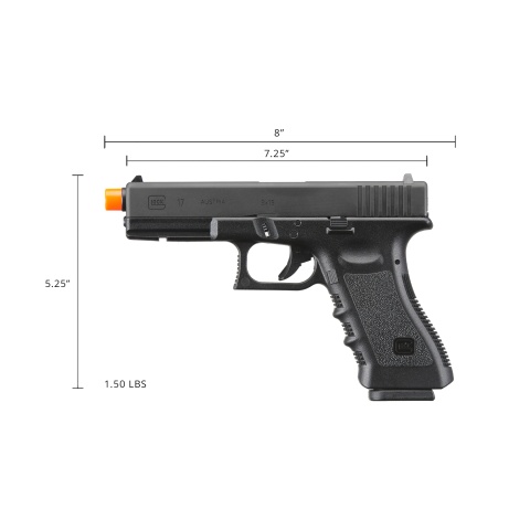 Elite Force Licensed CNC Steel Glock 17 Gen 3 Gas Blowback Airsoft Pistol (Color: Black)
