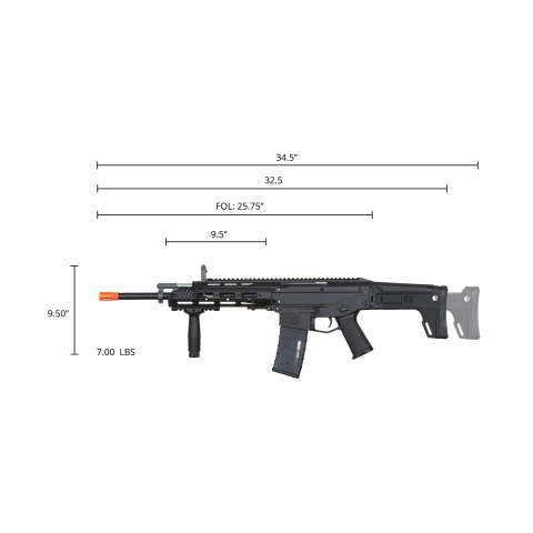 Atlas Custom Works Masada ACR Airsoft AEG Rifle (Color: Black)