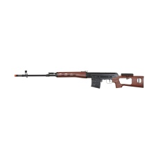Atlas Custom Works SVD Dragunov Electric Airsoft Sniper Rifle w/ Faux Wood Furniture & Fixed Sportsman Stock (Color: Faux Wood)