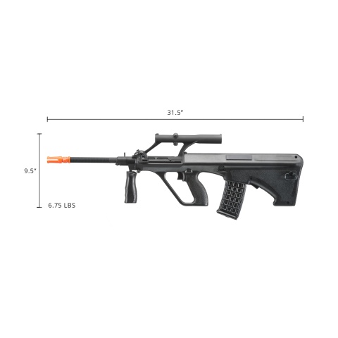 Army Armament Polymer AUG AEG Airsoft Rifle w/ Scope (Color: Black)