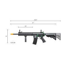 Lancer Tactical Gen 2 M4 Evo Airsoft AEG Rifle (Color: Black / Green)