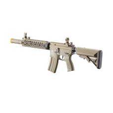 Lancer Tactical LT-15CT-G2-E Nylon Polymer Hybrid M4 Gen 2 SD AEG with Mock Suppressor (Tan)