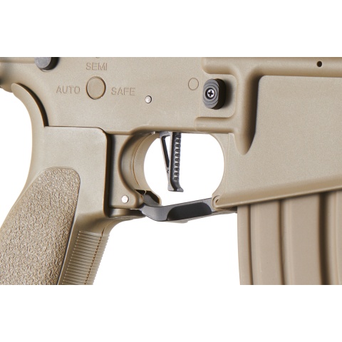 Lancer Tactical LT-15CT-G2-E Nylon Polymer Hybrid M4 Gen 2 SD AEG with Mock Suppressor (Tan)