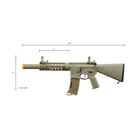 Lancer Tactical Gen 3 Nylon Polymer M4 SD Airsoft AEG Rifle w/ Stubby Stock (Color: Tan)
