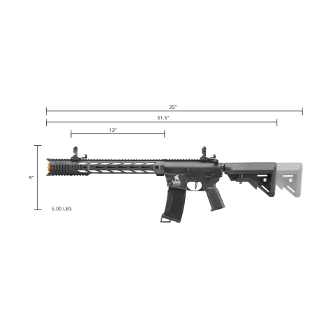 Lancer Tactical Gen 3 M4 SPR Interceptor Airsoft AEG Rifle (Color: Black)