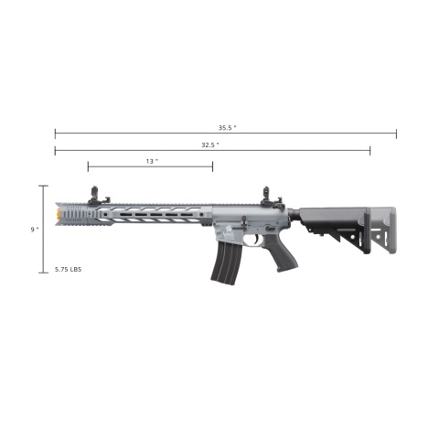 Lancer Tactical Gen 2 SPR Interceptor Airsoft AEG Rifle (Color: Gray)