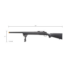 Lancer Tactical Airsoft M24 Bolt Action Sniper Rifle w/ Bipod (Color: Black)