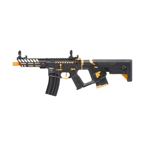 Lancer Tactical Low FPS Enforcer Needletail Skeleton AEG with Alpha Stock (Color: Black & Gold)
