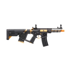 Lancer Tactical Low FPS Enforcer Needletail Skeleton AEG with Alpha Stock (Color: Black & Gold)