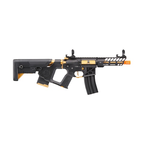 Lancer Tactical Low FPS Enforcer Needletail Skeleton AEG with Alpha Stock (Color: Black & Gold)
