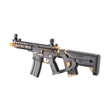 Lancer Tactical Low FPS Enforcer Needletail Skeleton AEG with Alpha Stock (Color: Black & Gold)