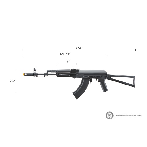 Lancer Tactical x Kalashnikov USA Licensed KR-103 Airsoft AEG Rifle with Triangle Stock (Color: Black)