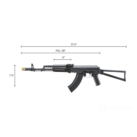 Lancer Tactical x Kalashnikov USA Licensed KR-103 Airsoft AEG Rifle with Triangle Stock (Color: Black)