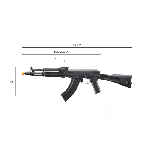Lancer Tactical x Kalashnikov USA Licensed KR-104 SBR Airsoft AEG Rifle with Folding Stock (Color: Black)