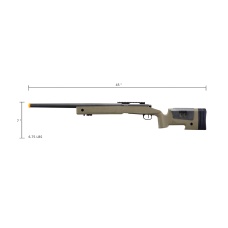 Lancer Tactical M40A3 Bolt Action Airsoft Sniper Rifle (Color: Tan)