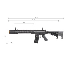 Lancer Tactical Full Metal Legion HPA SPR Interceptor M4 Airsoft Rifle w/ External Tank (Color: Black) - 