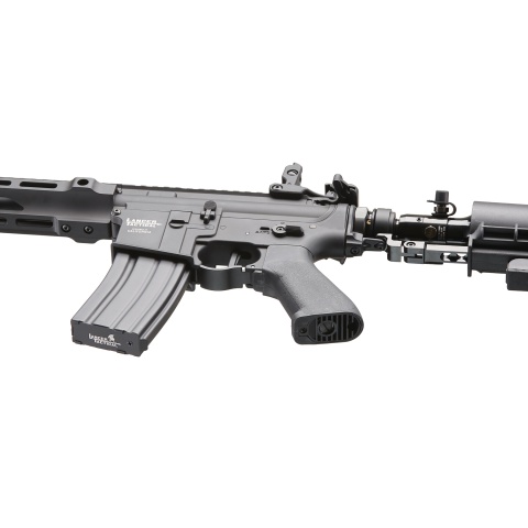 Lancer Tactical Full Metal Legion HPA M4 SPR Interceptor Airsoft Rifle w/ Stock Mounted Tank (Color: Black) - 
