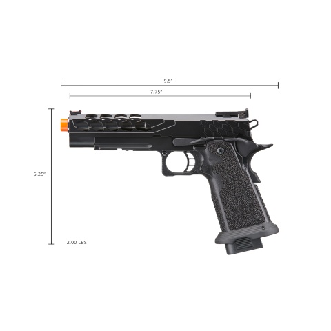Lancer Tactical Stryk Hi-Capa 5.1 Gas Blowback Airsoft Pistol (Color: Black)