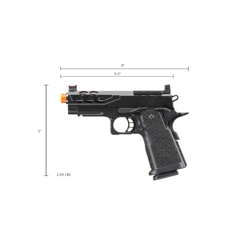 Lancer Tactical Stryk Hi-Capa 4.3 Gas Blowback Airsoft Pistol w/ Red Dot Mount (Color: Black)