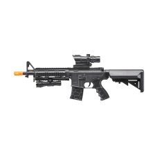 UK Arms Heavy Version Short Barreled M4 Airsoft Spring Rifle w/ Flashlight and Red Dot Sight (Color: Black)