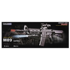 UK Arms Heavy Version Short Barreled M4 Airsoft Spring Rifle w/ Flashlight and Red Dot Sight (Color: Black)