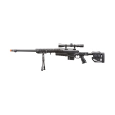 WellFire MB4419-2BAB Bolt Action Airsoft Sniper Rifle (Color: Black)