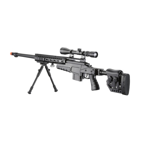 WellFire MB4419-2BAB Bolt Action Airsoft Sniper Rifle (Color: Black)