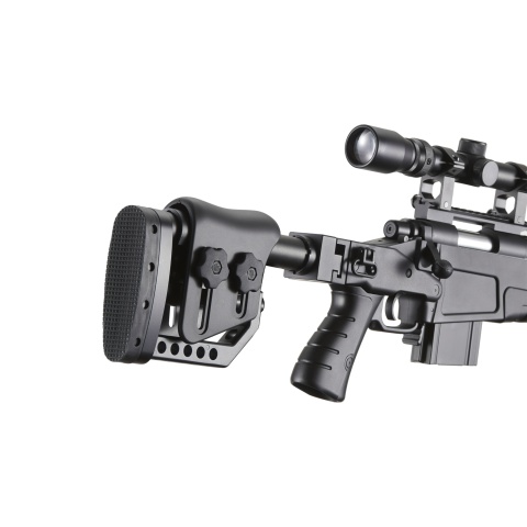 WellFire MB4419-2BAB Bolt Action Airsoft Sniper Rifle (Color: Black)