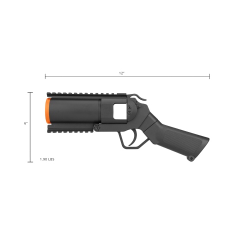 Sentinel Gears 40mm Airsoft Grenade Launcher Pistol (Color: Black)
