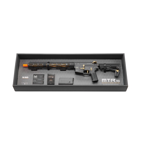 Tokyo Marui MTR16 G-Edition Airsoft Gas Blowback Airsoft Rifle (Color: Black & Gold)