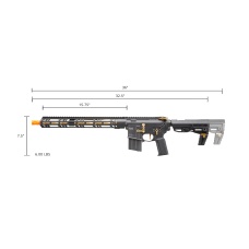 Tokyo Marui MTR16 G-Edition Airsoft Gas Blowback Airsoft Rifle (Color: Black & Gold)