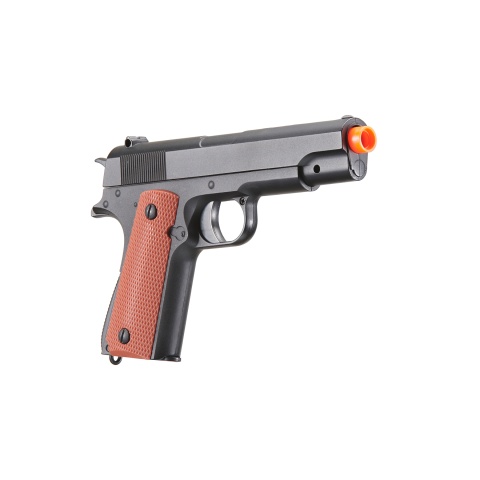 UK Arms 1911 Alloy Series Spring Airsoft Pistol (Color: Black / Brown)