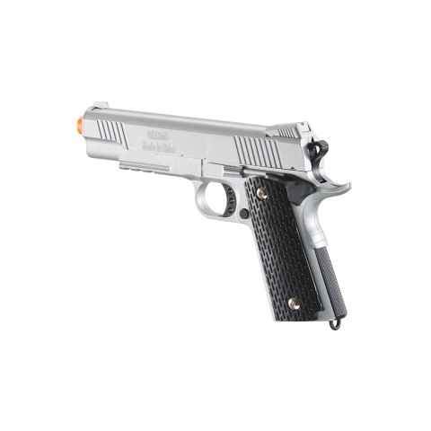 UK Arms 1911 Alloy Series Spring Airsoft Pistol w/ Under Barrel Rail (Color: Black / Brown)