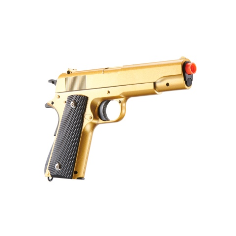 UK Arms Full Size 1911 Alloy Series Spring Airsoft Pistol (Color: Gold)