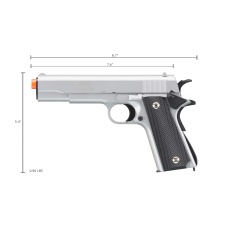 UK Arms Full Size 1911 Alloy Series Spring Airsoft Pistol (Color: Silver)