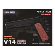 UK Arms Full Size 1911 Alloy Series Spring Airsoft Pistol (Color: Silver)