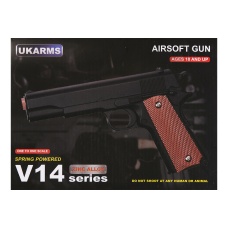 UK Arms 1911 Heavyweight Series Airsoft Spring Pistol (Color: Black)