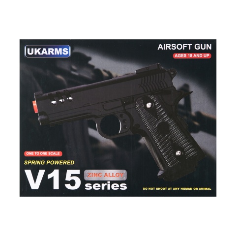 UK Arms 2011 Compact Heavyweight Series Airsoft Spring Pistol (Color: Silver)
