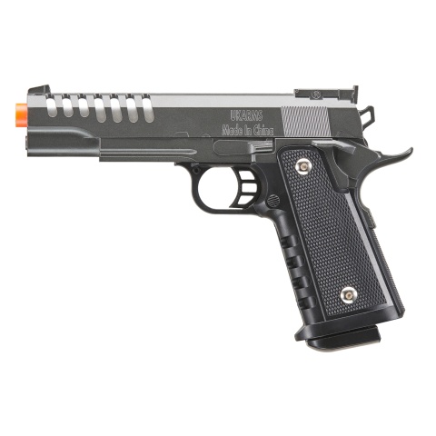 UK Arms 2011 Alloy Series Spring Airsoft Pistol w/ Vented Slide (Color: Silver Gray)