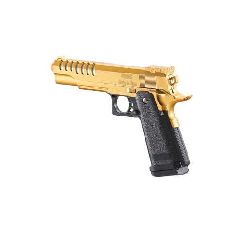 UK Arms 2011 Alloy Series Spring Airsoft Pistol w/ Wavey Stippling (Color: Gold)
