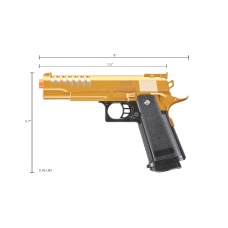 UK Arms 2011 Alloy Series Spring Airsoft Pistol w/ Wavey Stippling (Color: Gold)