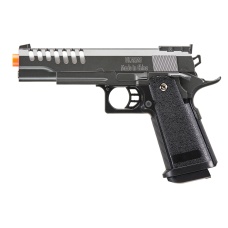UK Arms 2011 Alloy Series Spring Airsoft Pistol w/ Wavey Stippling (Color: Silver Gray)