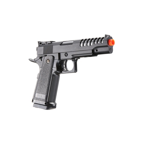 UK Arms 2011 Alloy Series Spring Airsoft Pistol w/ Wavey Stippling (Color: Black)