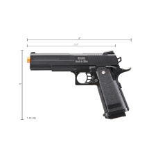 UK Arms 2011 Alloy Series Spring Airsoft Pistol (Color: Black)