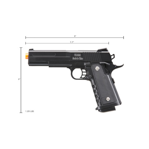 UK Arms 1911 Alloy Series Spring Airsoft Pistol (Color: Black)