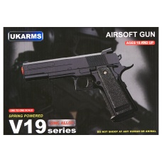 UK Arms 1911 Alloy Series Spring Airsoft Pistol (Color: Black)