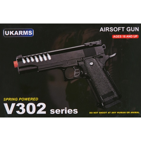 UK Arms 2011 Heavyweight Series Airsoft Spring Pistol (Color: Black)