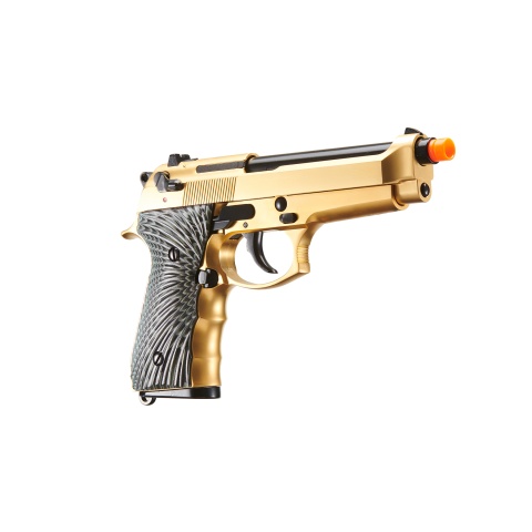 WE-Tech New System M92 Eagle Full Auto Airsoft Gas Blowback Pistol (Color: Gold)