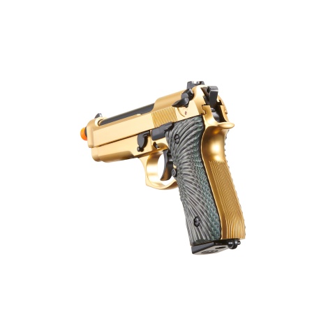 WE-Tech New System M92 Eagle Full Auto Airsoft Gas Blowback Pistol (Color: Gold)